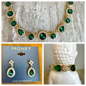 Monet Earrings Necklace and bracelet set